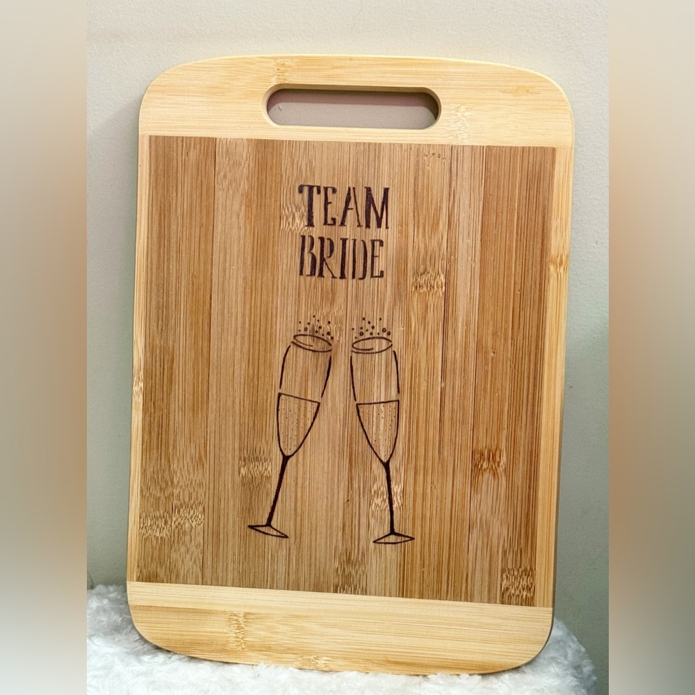 Team Bride Bamboo Cutting Board